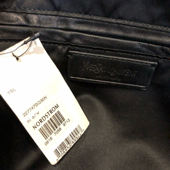 YSL Black Leather Buckle Handbag with Top Zipper - Picture 5 of 16